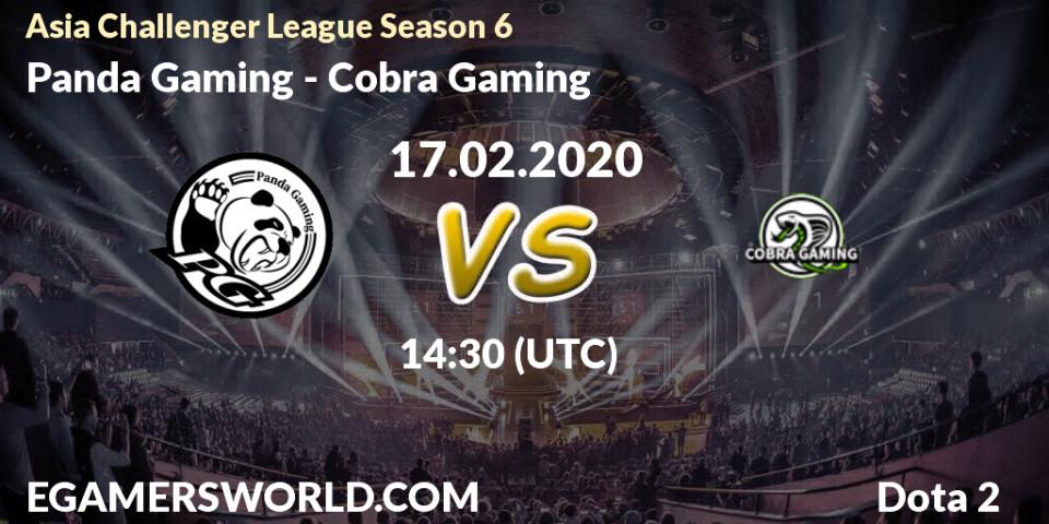 Prognose für das Spiel Panda Gaming VS Cobra Gaming. 21.02.20. Dota 2 - Asia Challenger League Season 6