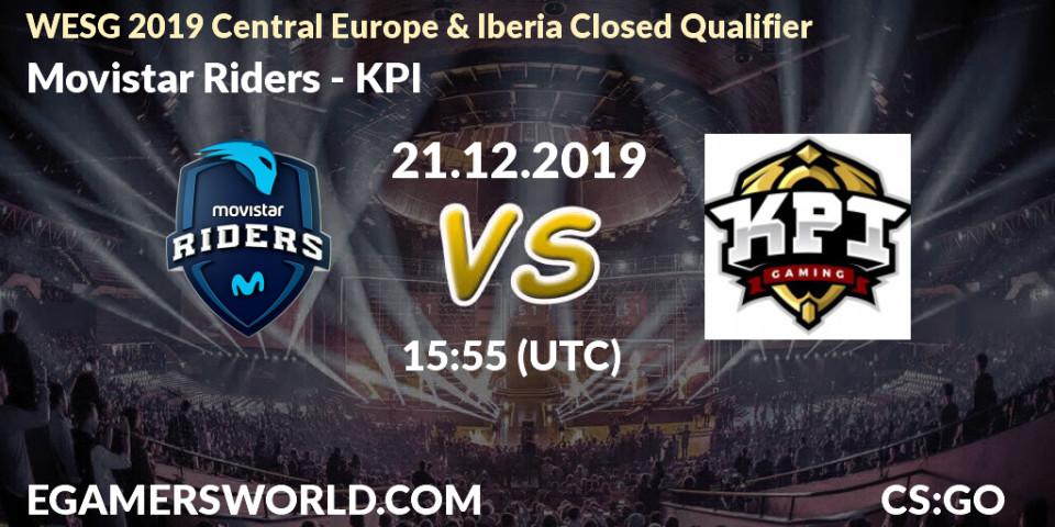 Prognose für das Spiel Movistar Riders VS KPI. 21.12.19. CS2 (CS:GO) - WESG 2019 Central Europe & Iberia Closed Qualifier