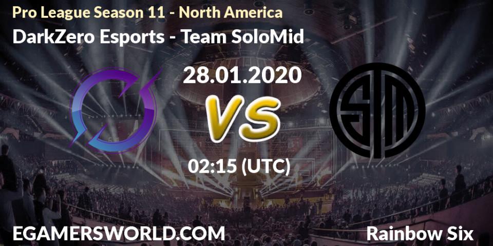 Prognose für das Spiel DarkZero Esports VS Team SoloMid. 28.01.20. Rainbow Six - Pro League Season 11 - North America
