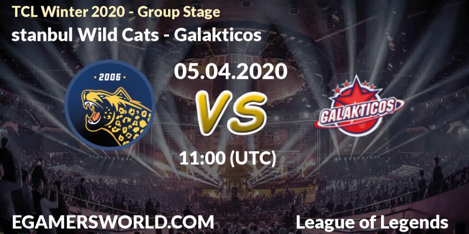 Prognose für das Spiel İstanbul Wild Cats VS Galakticos. 05.04.20. LoL - TCL Winter 2020 - Group Stage
