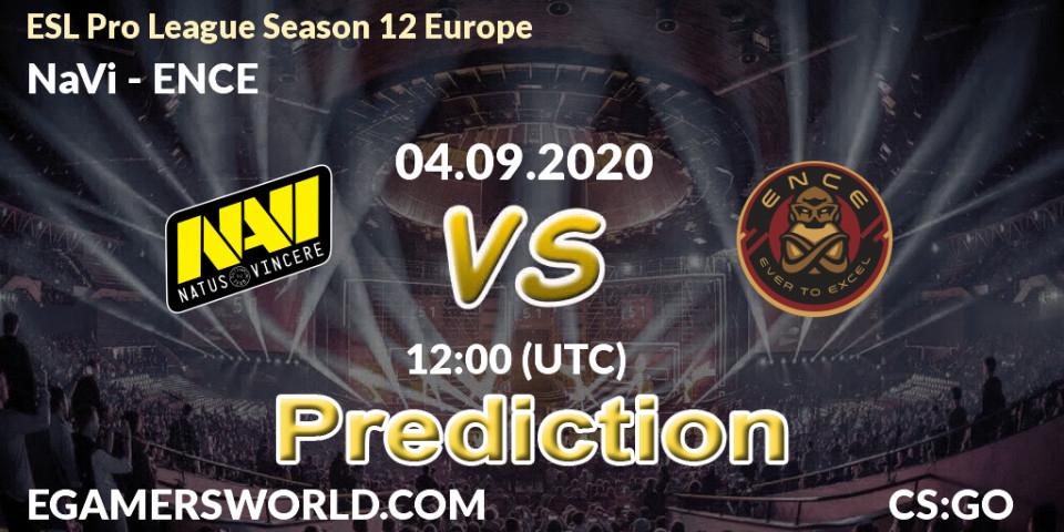 Prognose für das Spiel NaVi VS ENCE. 04.09.20. CS2 (CS:GO) - ESL Pro League Season 12 Europe
