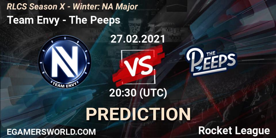Prognose für das Spiel Team Envy VS The Peeps. 27.02.21. Rocket League - RLCS Season X - Winter: NA Major