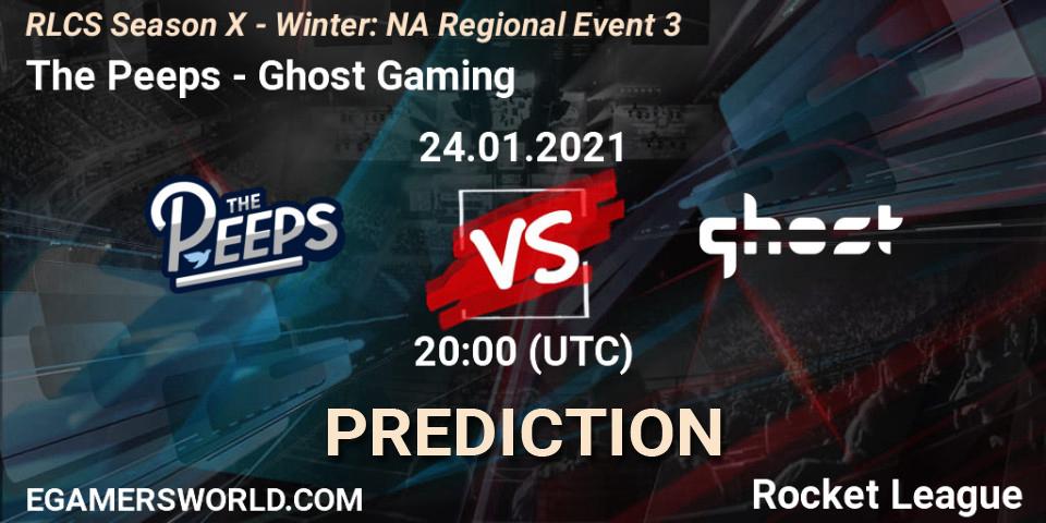 Prognose für das Spiel The Peeps VS Ghost Gaming. 24.01.21. Rocket League - RLCS Season X - Winter: NA Regional Event 3