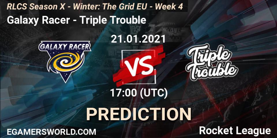 Prognose für das Spiel Galaxy Racer VS Triple Trouble. 21.01.21. Rocket League - RLCS Season X - Winter: The Grid EU - Week 4