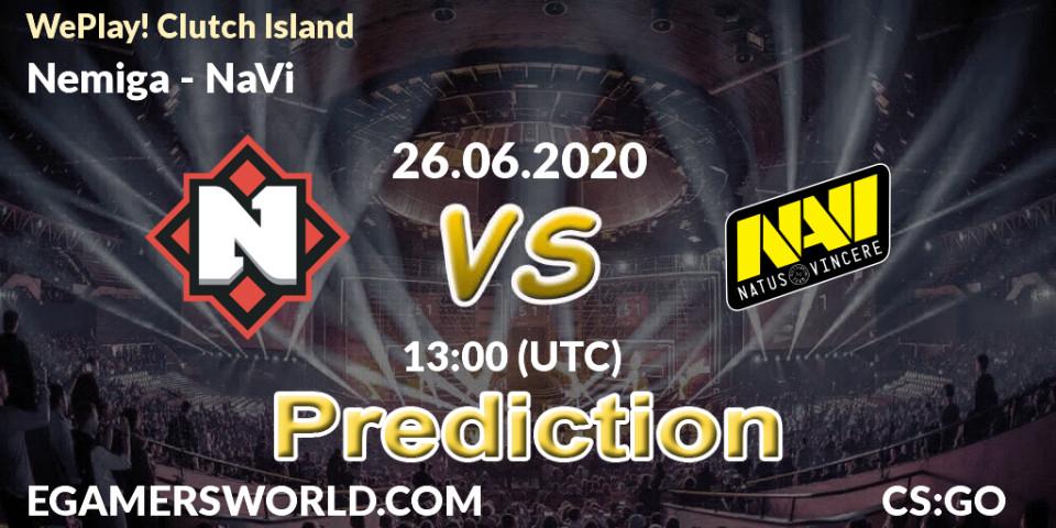 Prognose für das Spiel Nemiga VS NaVi. 26.06.20. CS2 (CS:GO) - WePlay! Clutch Island
