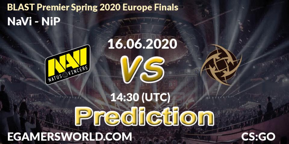 Prognose für das Spiel NaVi VS NiP. 16.06.20. CS2 (CS:GO) - BLAST Premier Spring 2020 Europe Finals