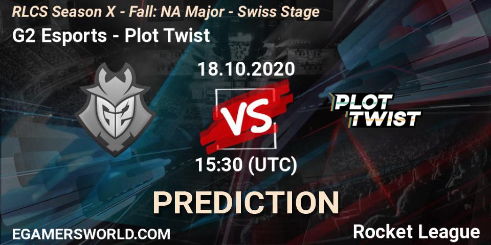 Prognose für das Spiel G2 Esports VS Plot Twist. 18.10.20. Rocket League - RLCS Season X - Fall: NA Major - Swiss Stage