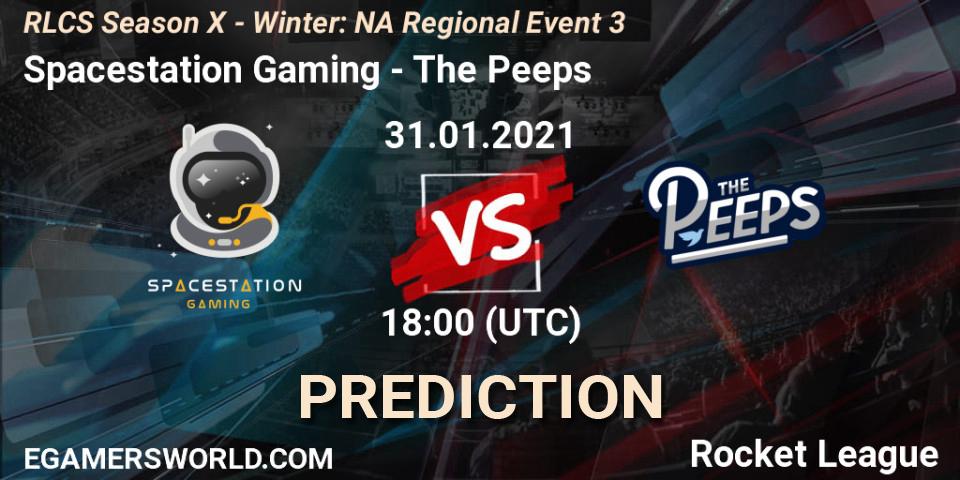 Prognose für das Spiel Spacestation Gaming VS The Peeps. 31.01.21. Rocket League - RLCS Season X - Winter: NA Regional Event 3