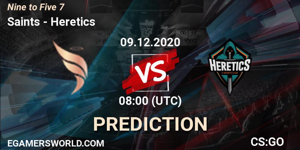 Prognose für das Spiel Saints VS Heretics. 09.12.20. CS2 (CS:GO) - Nine to Five 7