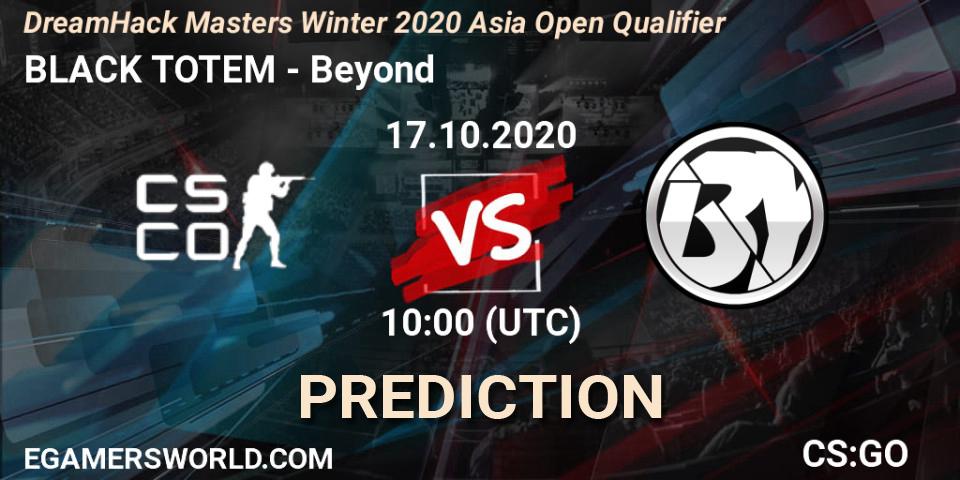 Prognose für das Spiel BLACK TOTEM VS Beyond. 17.10.20. CS2 (CS:GO) - DreamHack Masters Winter 2020 Asia Open Qualifier