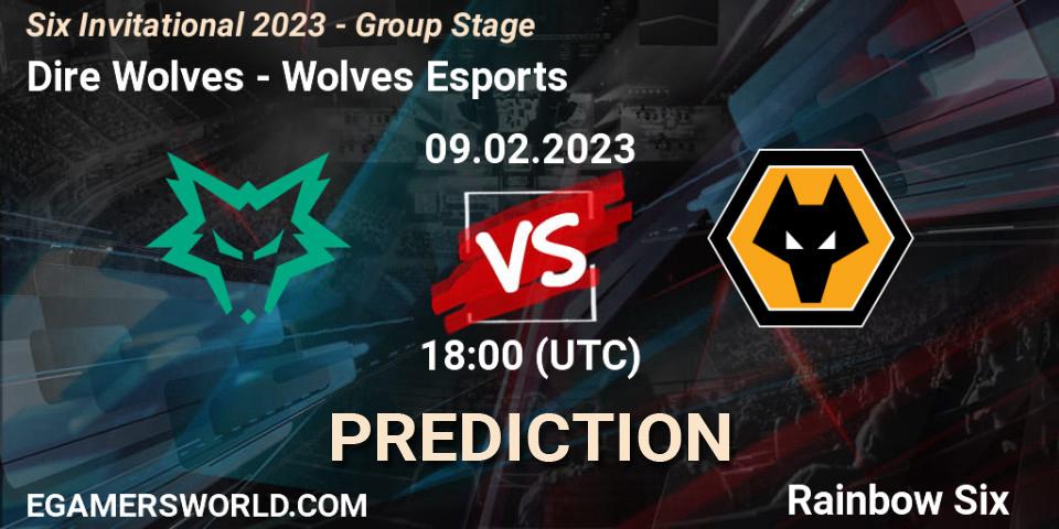 Prognose für das Spiel Dire Wolves VS Wolves Esports. 09.02.23. Rainbow Six - Six Invitational 2023 - Group Stage