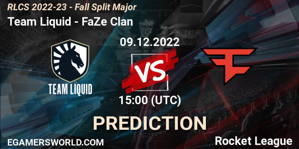 Prognose für das Spiel Team Liquid VS FaZe Clan. 09.12.22. Rocket League - RLCS 2022-23 - Fall Split Major