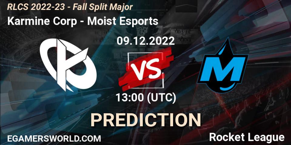 Prognose für das Spiel Karmine Corp VS Moist Esports. 09.12.22. Rocket League - RLCS 2022-23 - Fall Split Major
