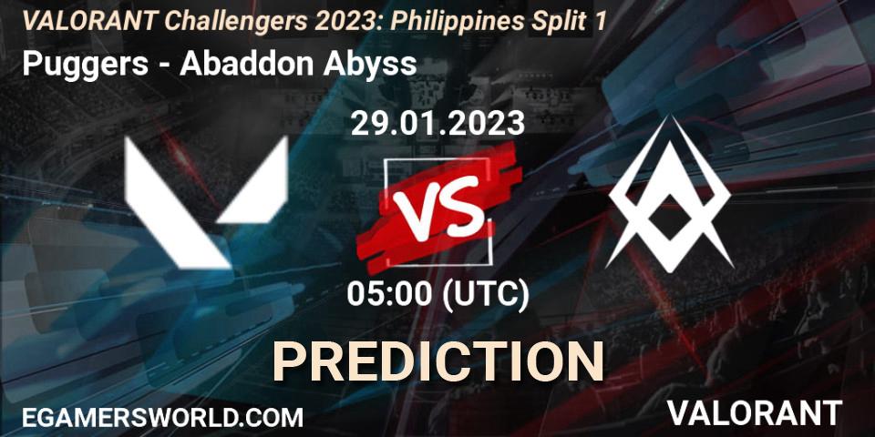 Prognose für das Spiel Puggers VS Abaddon Abyss. 29.01.23. VALORANT - VALORANT Challengers 2023: Philippines Split 1