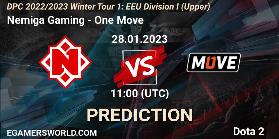 Prognose für das Spiel Nemiga Gaming VS One Move. 28.01.23. Dota 2 - DPC 2022/2023 Winter Tour 1: EEU Division I (Upper)