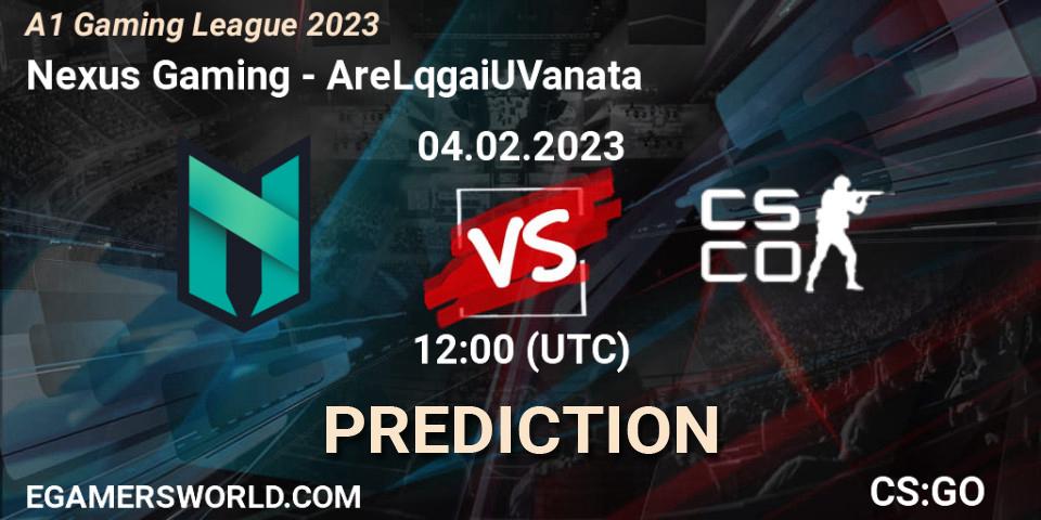 Prognose für das Spiel Nexus Gaming VS AreLqgaiUVanata. 04.02.23. CS2 (CS:GO) - A1 Gaming League 2023