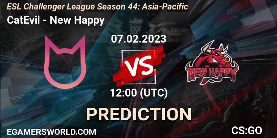 Prognose für das Spiel CatEvil VS New Happy. 07.02.23. CS2 (CS:GO) - ESL Challenger League Season 44: Asia-Pacific