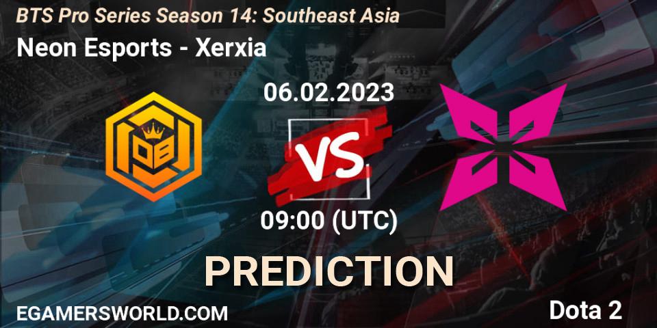 Prognose für das Spiel Neon Esports VS Xerxia. 06.02.23. Dota 2 - BTS Pro Series Season 14: Southeast Asia