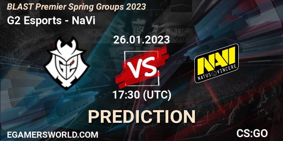 Prognose für das Spiel G2 Esports VS NaVi. 26.01.23. CS2 (CS:GO) - BLAST Premier Spring Groups 2023