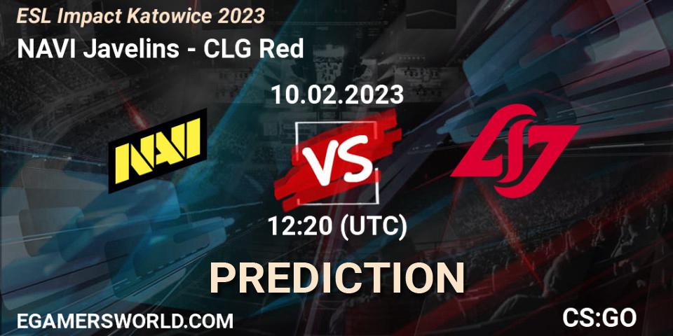 Prognose für das Spiel NAVI Javelins VS CLG Red. 10.02.23. CS2 (CS:GO) - ESL Impact Katowice 2023
