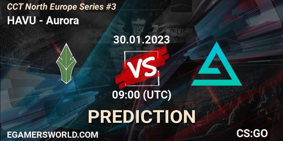 Prognose für das Spiel HAVU VS Aurora. 30.01.23. CS2 (CS:GO) - CCT North Europe Series #3
