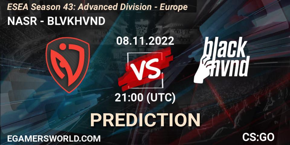 Prognose für das Spiel NASR VS Dripmen. 08.11.22. CS2 (CS:GO) - ESEA Season 43: Advanced Division - Europe