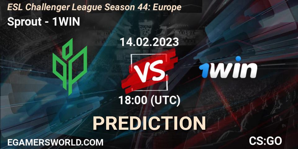 Prognose für das Spiel Sprout VS 1WIN. 12.02.23. CS2 (CS:GO) - ESL Challenger League Season 44: Europe