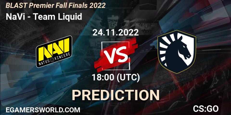 Prognose für das Spiel NaVi VS Team Liquid. 24.11.22. CS2 (CS:GO) - BLAST Premier Fall Finals 2022