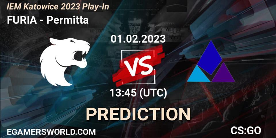 Prognose für das Spiel FURIA VS Permitta. 01.02.23. CS2 (CS:GO) - IEM Katowice 2023 Play-In