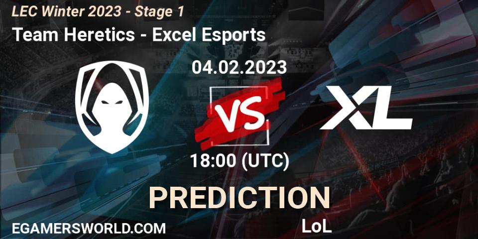 Prognose für das Spiel Team Heretics VS Excel Esports. 04.02.23. LoL - LEC Winter 2023 - Stage 1