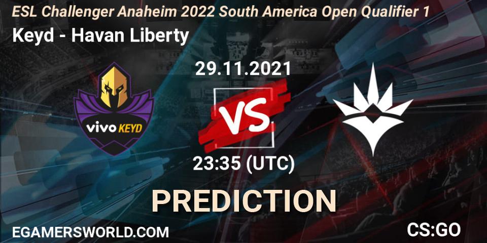 Prognose für das Spiel Keyd VS Havan Liberty. 30.11.21. CS2 (CS:GO) - ESL Challenger Anaheim 2022 South America Open Qualifier 1