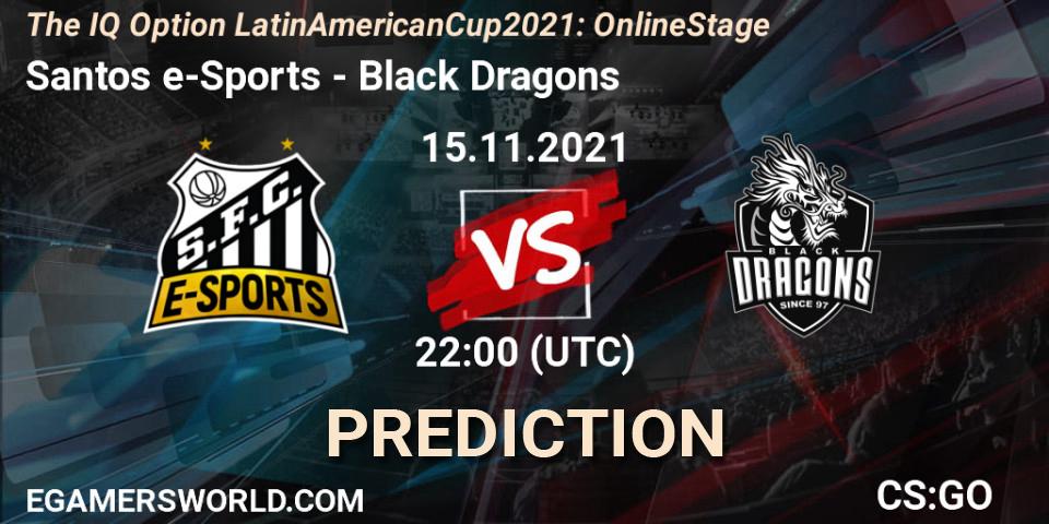 Prognose für das Spiel Santos e-Sports VS Black Dragons. 16.11.21. CS2 (CS:GO) - The IQ Option Latin American Cup 2021: Online Stage
