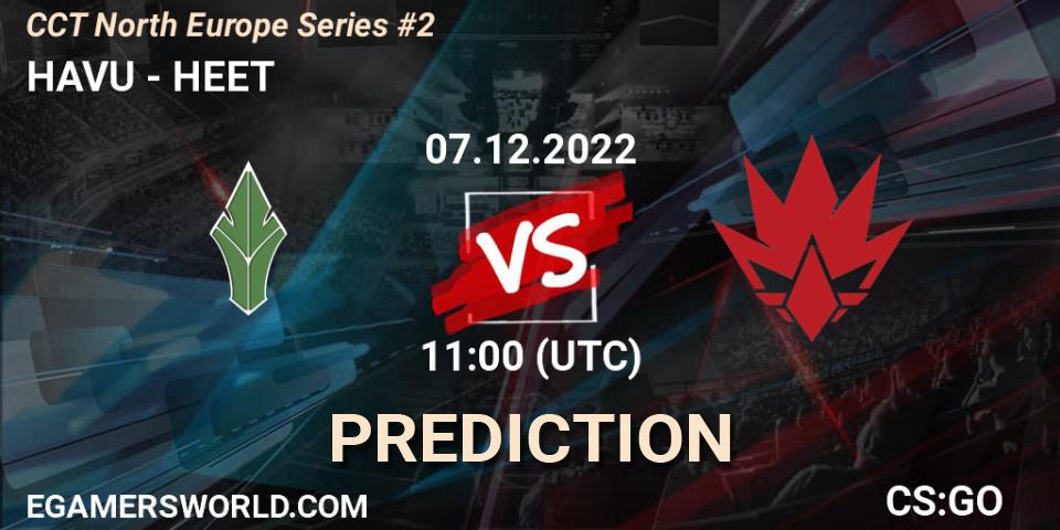 Prognose für das Spiel HAVU VS HEET. 07.12.22. CS2 (CS:GO) - CCT North Europe Series #2