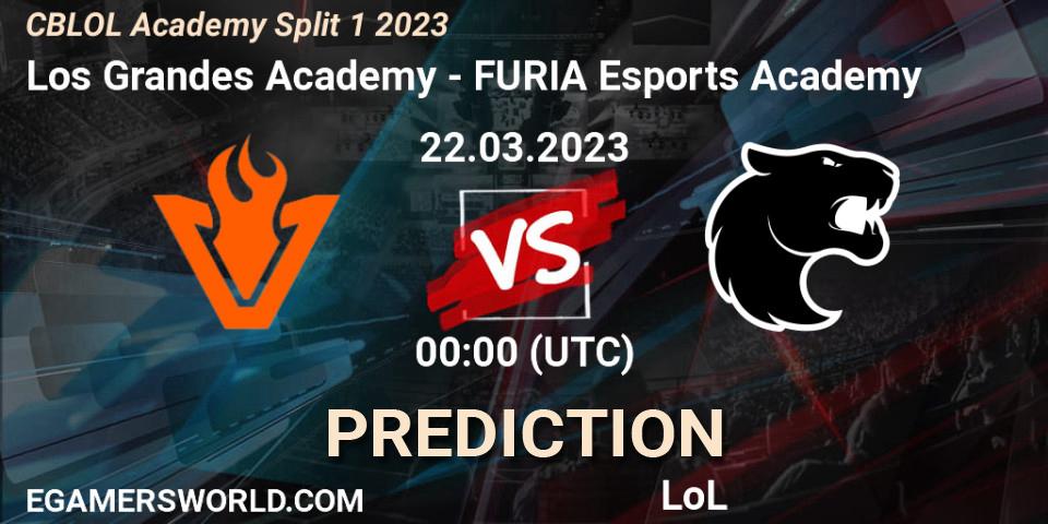 Prognose für das Spiel Los Grandes Academy VS FURIA Esports Academy. 22.03.23. LoL - CBLOL Academy Split 1 2023