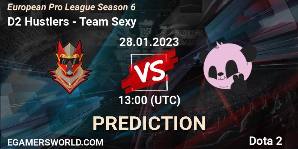 Prognose für das Spiel D2 Hustlers VS Team Sexy. 28.01.23. Dota 2 - European Pro League Season 6