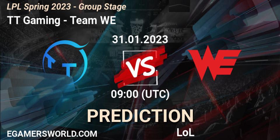 Prognose für das Spiel TT Gaming VS Team WE. 31.01.23. LoL - LPL Spring 2023 - Group Stage