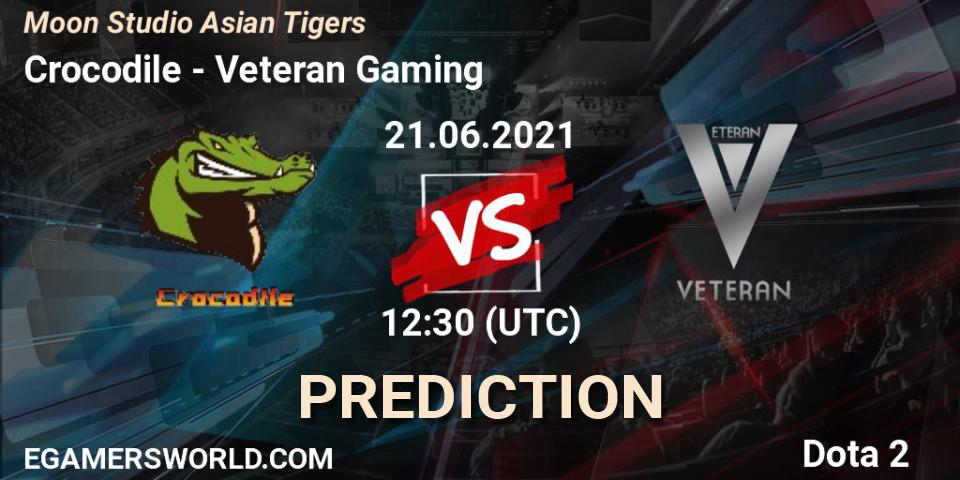 Prognose für das Spiel Crocodile VS Veteran Gaming. 21.06.21. Dota 2 - Moon Studio Asian Tigers