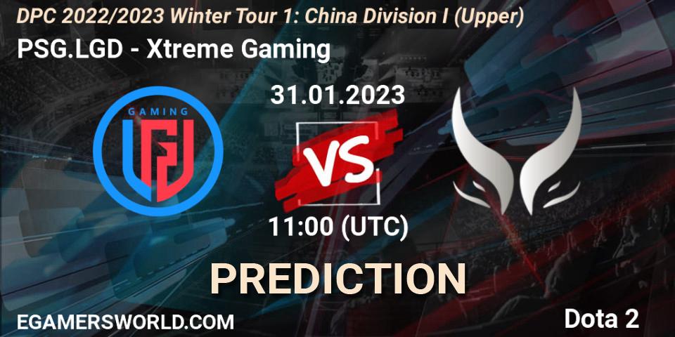 Prognose für das Spiel PSG.LGD VS Xtreme Gaming. 31.01.23. Dota 2 - DPC 2022/2023 Winter Tour 1: CN Division I (Upper)