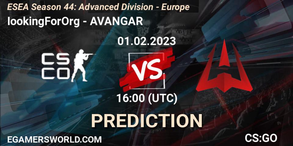 Prognose für das Spiel flowstate VS AVANGAR. 20.02.23. CS2 (CS:GO) - ESEA Season 44: Advanced Division - Europe