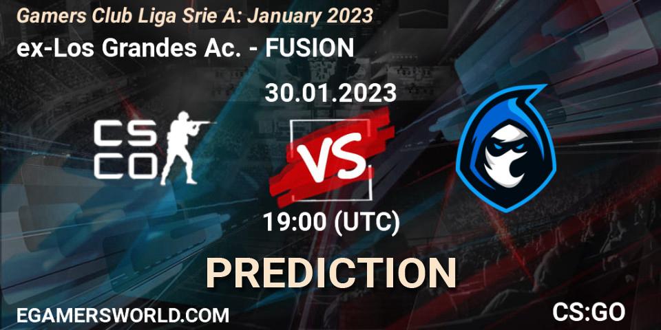Prognose für das Spiel ex-Los Grandes Ac. VS FUSION. 30.01.23. CS2 (CS:GO) - Gamers Club Liga Série A: January 2023