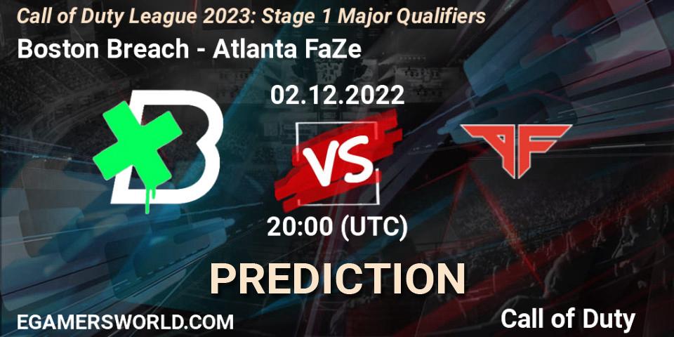 Prognose für das Spiel Boston Breach VS Atlanta FaZe. 02.12.22. Call of Duty - Call of Duty League 2023: Stage 1 Major Qualifiers