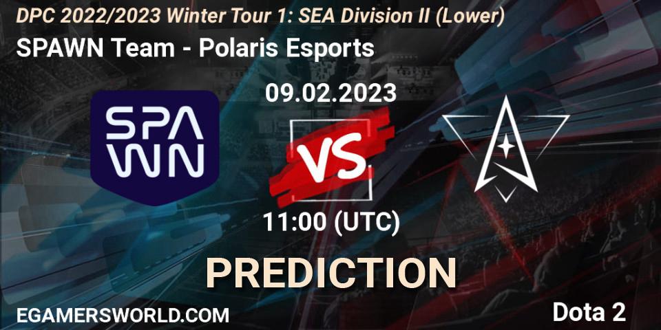 Prognose für das Spiel SPAWN Team VS Polaris Esports. 10.02.23. Dota 2 - DPC 2022/2023 Winter Tour 1: SEA Division II (Lower)