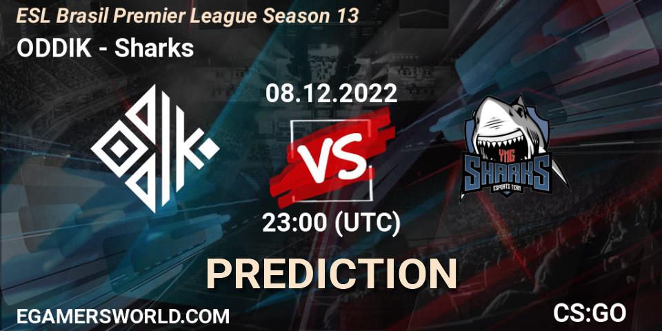 Prognose für das Spiel ODDIK VS Sharks. 08.12.22. CS2 (CS:GO) - ESL Brasil Premier League Season 13