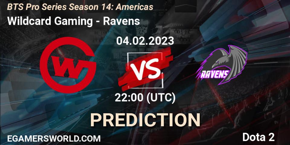 Prognose für das Spiel Wildcard Gaming VS Ravens. 10.02.23. Dota 2 - BTS Pro Series Season 14: Americas