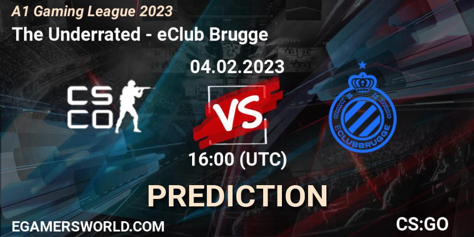 Prognose für das Spiel The Underrated VS eClub Brugge. 04.02.23. CS2 (CS:GO) - A1 Gaming League 2023