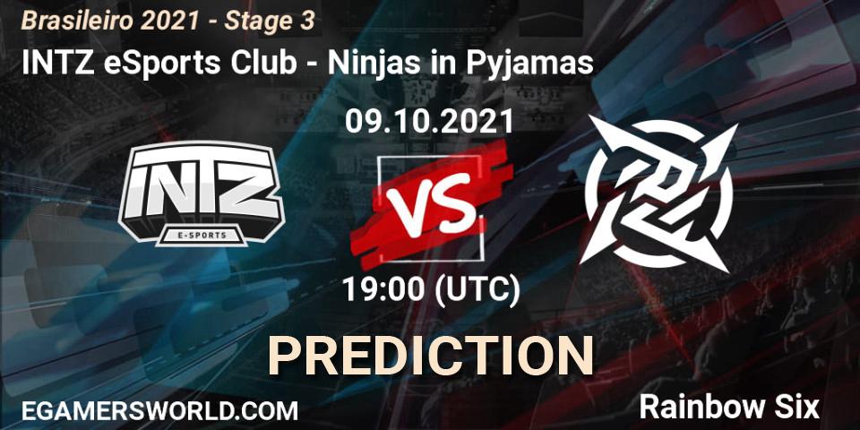 Prognose für das Spiel INTZ eSports Club VS Ninjas in Pyjamas. 09.10.21. Rainbow Six - Brasileirão 2021 - Stage 3