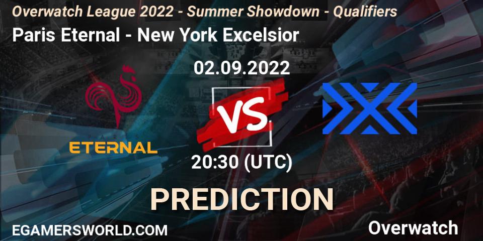 Prognose für das Spiel Paris Eternal VS New York Excelsior. 02.09.22. Overwatch - Overwatch League 2022 - Summer Showdown - Qualifiers