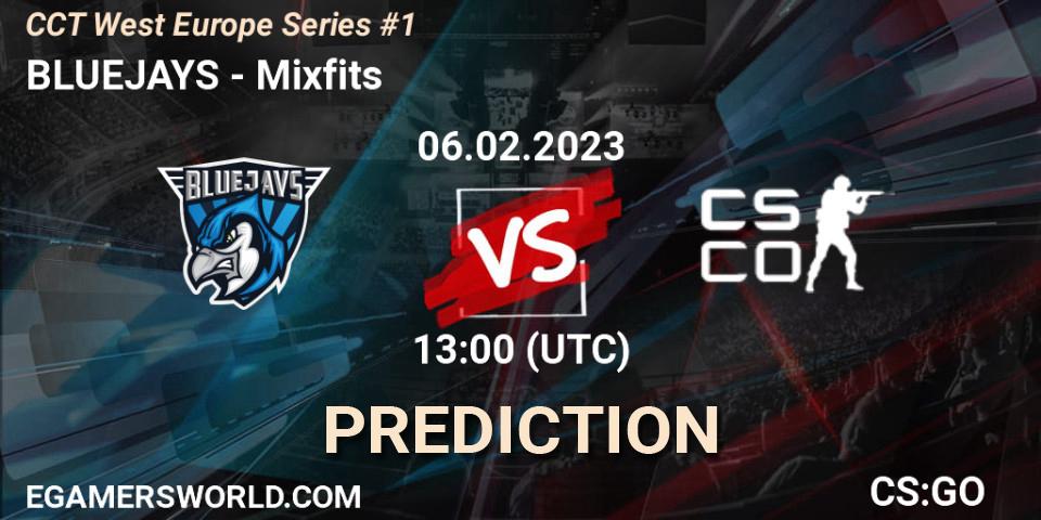 Prognose für das Spiel BLUEJAYS VS Mixfits. 06.02.23. CS2 (CS:GO) - CCT West Europe Series #1