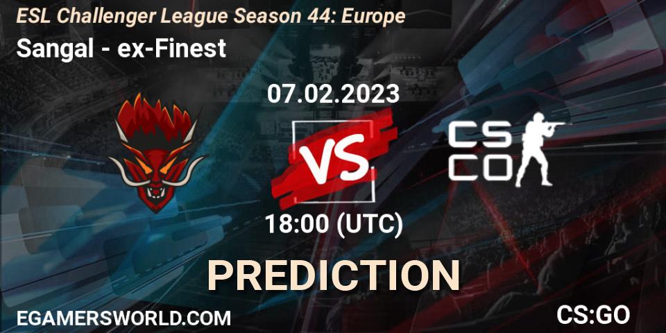 Prognose für das Spiel Sangal VS ex-Finest. 07.02.23. CS2 (CS:GO) - ESL Challenger League Season 44: Europe