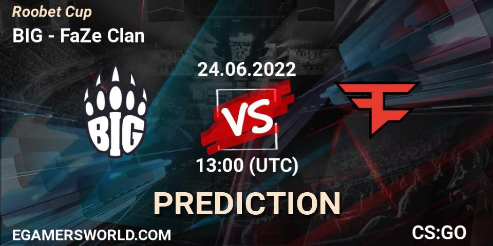 Prognose für das Spiel BIG VS FaZe Clan. 24.06.22. CS2 (CS:GO) - Roobet Cup